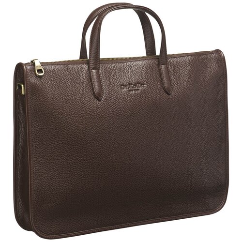 мужская кожаные сумка dr.koffer, коричневая