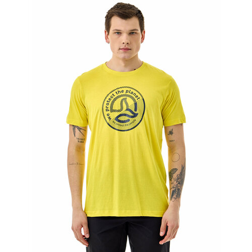 мужская футболка с круглым вырезом ternua, желтая