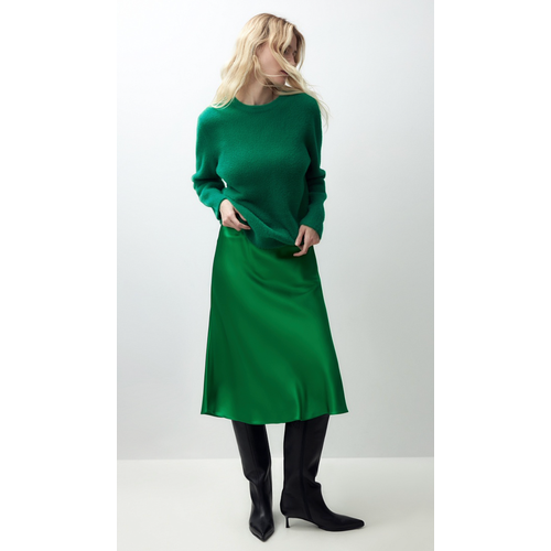 женская юбка-трапеции pompa, зеленая
