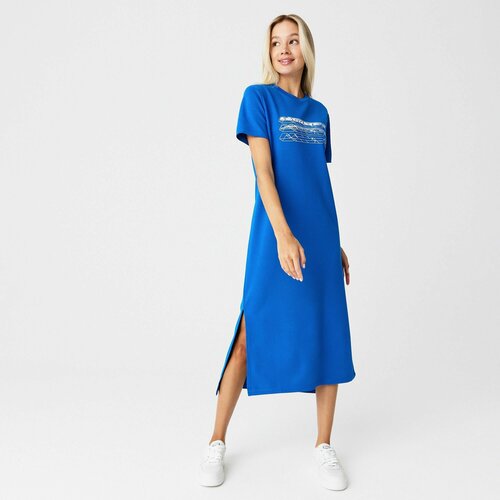 женское платье-футболки lacoste, синее