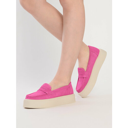 женские туфли на платформе baden, розовые