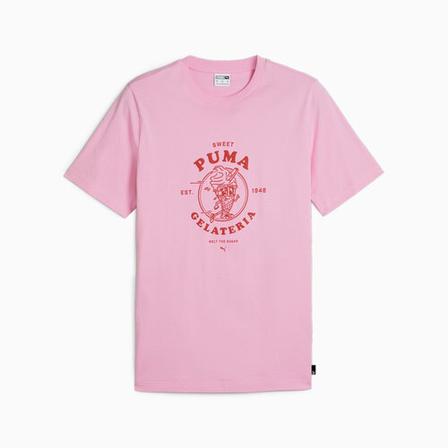 мужская футболка с коротким рукавом puma, розовая