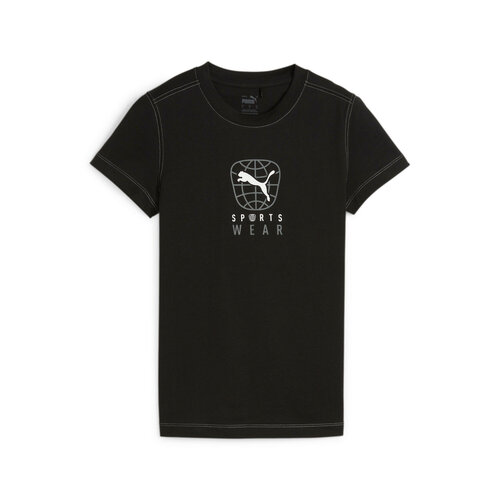 женская спортивные футболка puma, черная