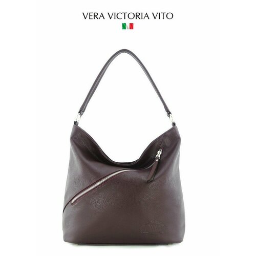женская сумка через плечо vera victoria vito, бордовая