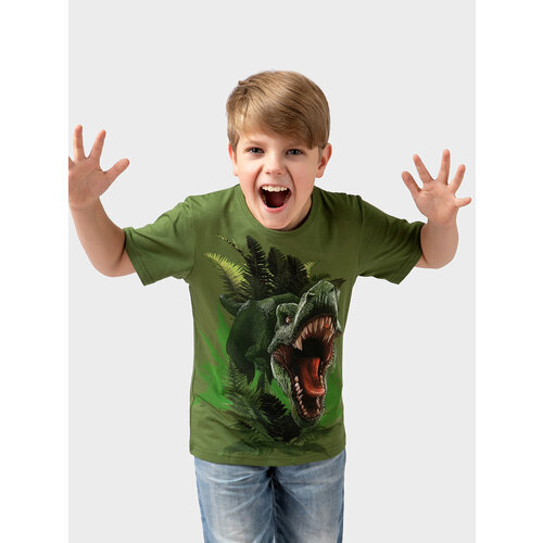 футболка с коротким рукавом mixfix для мальчика, зеленая