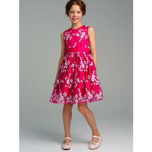 нарядные платье playtoday для девочки, розовое
