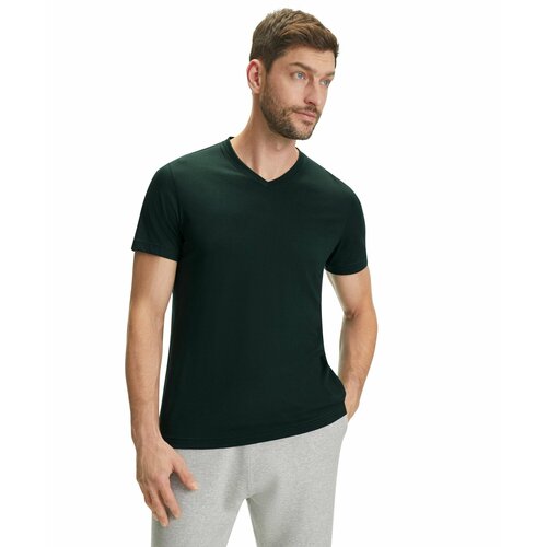 мужская футболка с v-образным вырезом falke, зеленая
