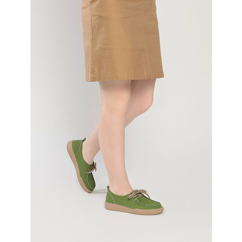 женские туфли с закрытым носом baden, зеленые