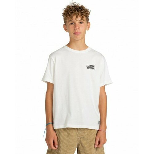 футболка с коротким рукавом element для мальчика, белая