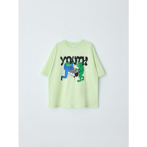 футболка с коротким рукавом sela для мальчика, зеленая