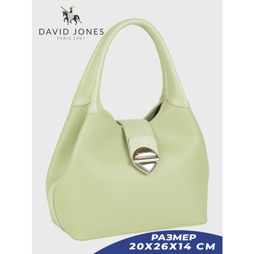 женская кожаные сумка david jones, зеленая