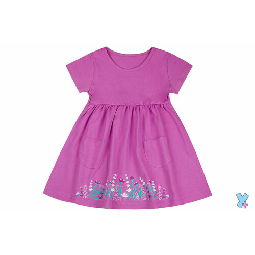 платье мини у+ для девочки, фиолетовое