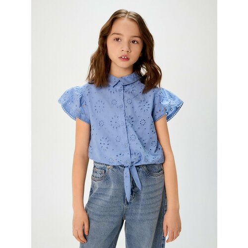 блузка acoola для девочки, синяя