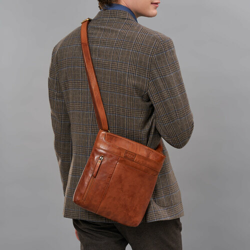 мужская сумка для обуви dr.koffer, коричневая