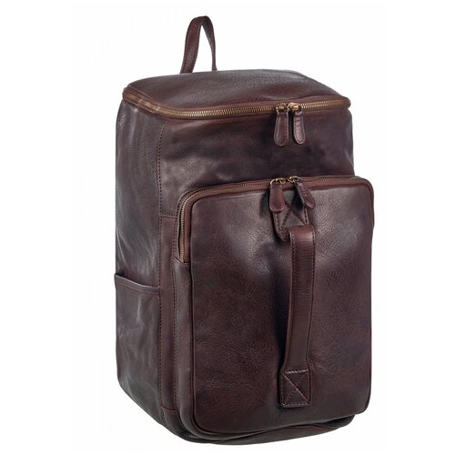 мужской кожаные рюкзак dr.koffer, коричневый