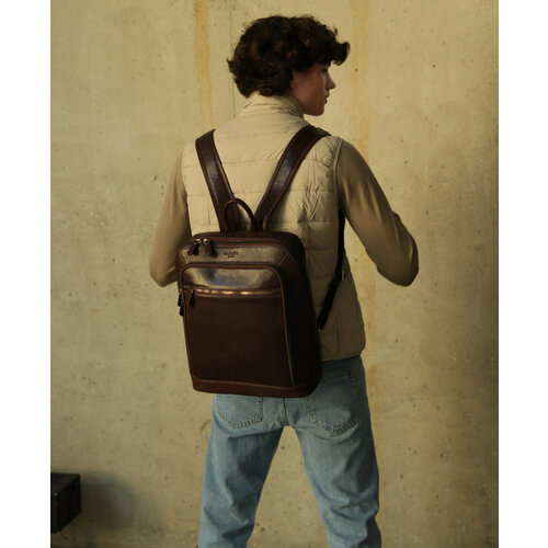 мужской рюкзак для обуви dr.koffer, коричневый