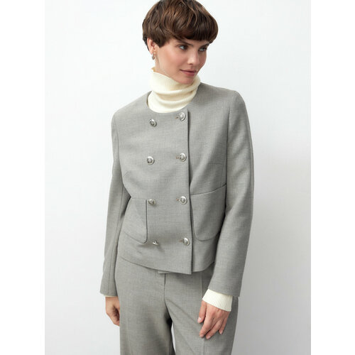 женский классические пиджак pompa, серый