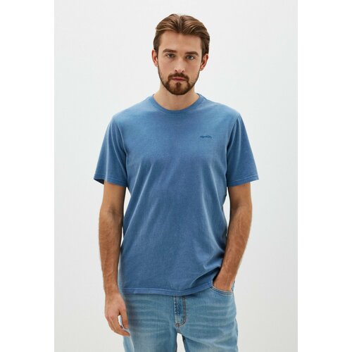 мужская футболка с круглым вырезом superdry, синяя