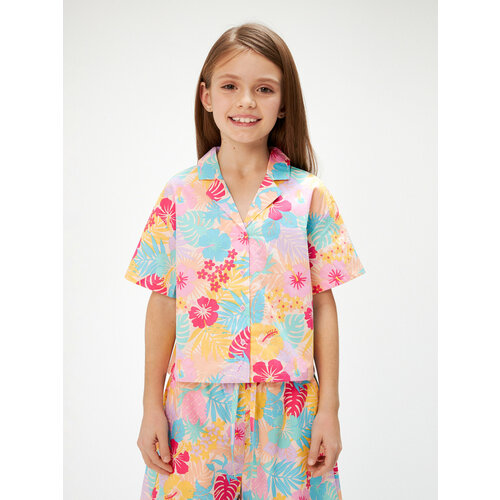 блузка acoola для девочки, разноцветная