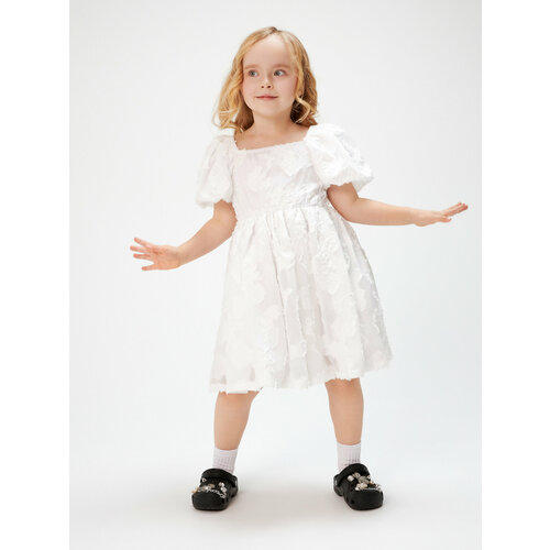 платье с завышенной талией acoola для девочки, белое