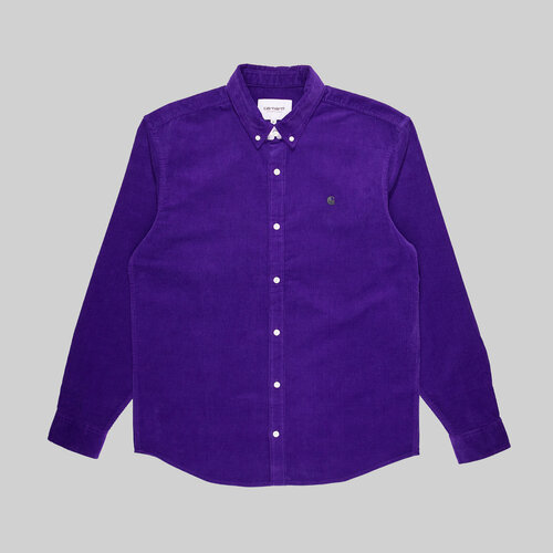мужская свободные рубашка carhartt wip, фиолетовая