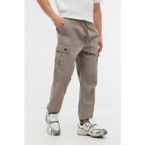 мужские брюки джоггеры baon, бежевые