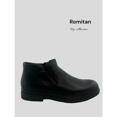 мужские сапоги на каблуке romitan, черные