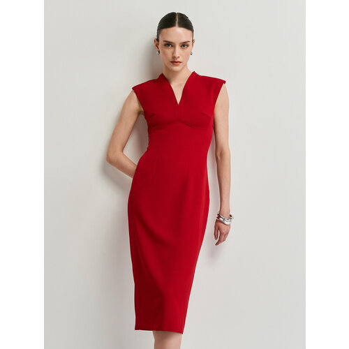 женское платье без рукавов vittoria vicci, красное