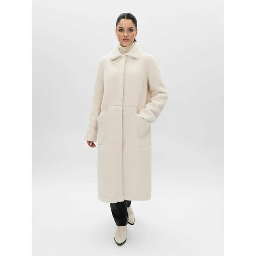 женское шерстяное пальто alef, белое