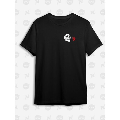 футболка с надписями ninja print, черная