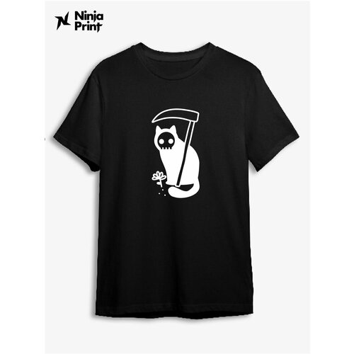 футболка с коротким рукавом ninja print, черная