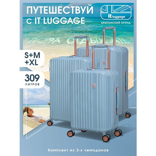 женский чемодан it luggage, голубой
