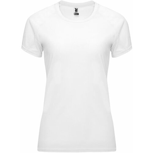 женская футболка с коротким рукавом roly, белая