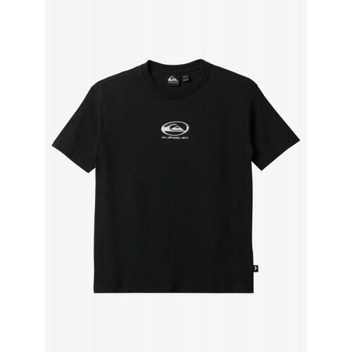 футболка с круглым вырезом quiksilver для мальчика, черная