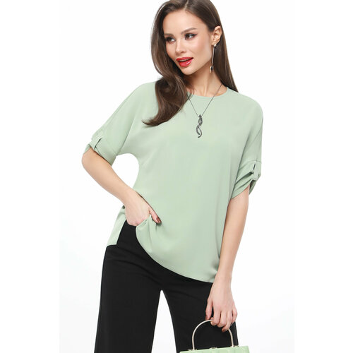 женская блузка с коротким рукавом dstrend, зеленая
