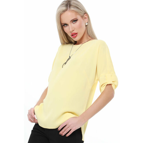 женская блузка с коротким рукавом dstrend, желтая