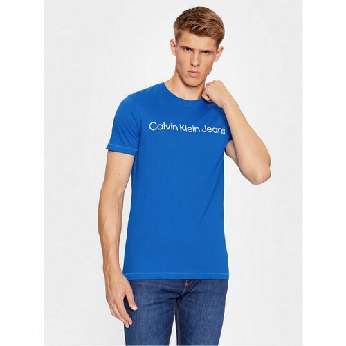 мужская футболка calvin klein, синяя