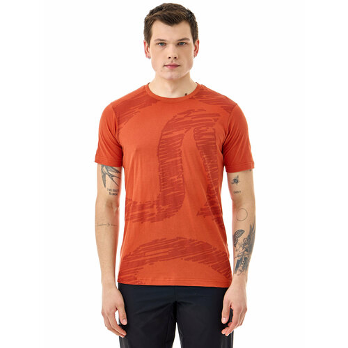 мужская футболка с круглым вырезом ternua, оранжевая