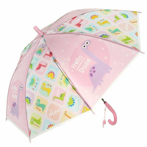 зонт-трости amico для девочки, розовый