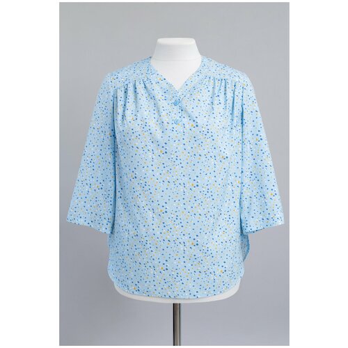 женская блузка с v-образным вырезом mila bezgerts, голубая