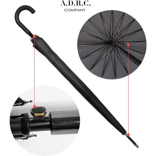 мужской зонт-трости a.d.r.c company, черный