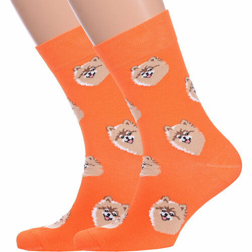 мужские носки брестские, оранжевые
