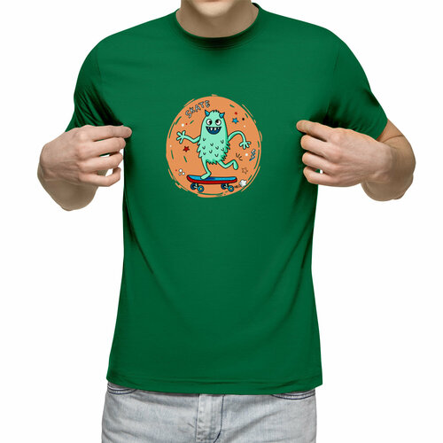 мужская футболка us basic, зеленая