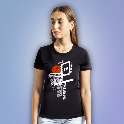 женская спортивные футболка aika, черная