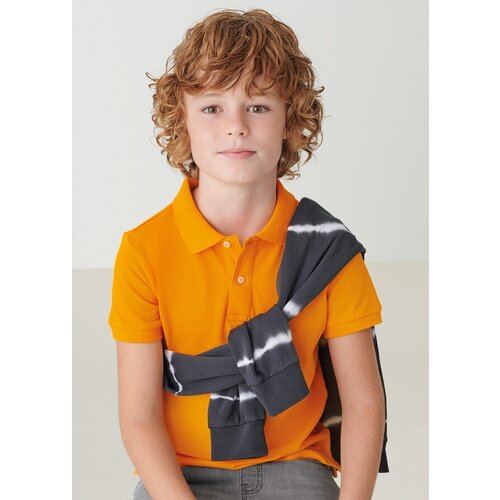 футболка mayoral для мальчика, оранжевая