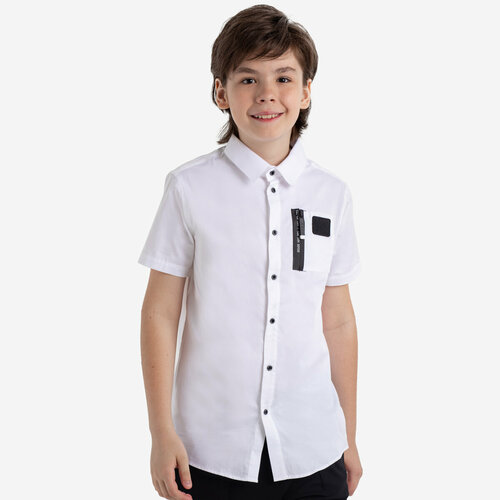 рубашка с коротким рукавом kapika для мальчика, белая