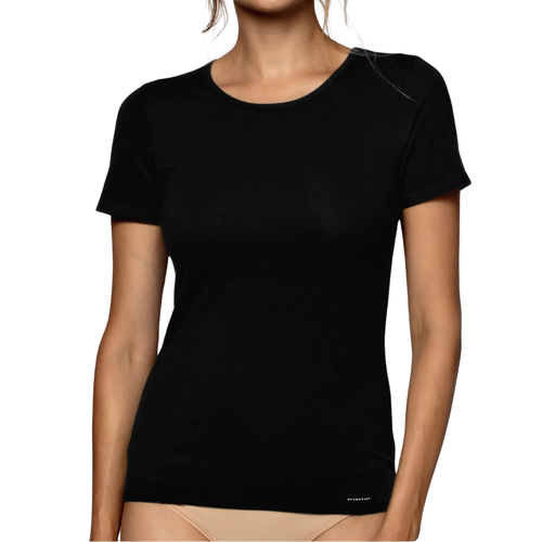 женская футболка с коротким рукавом atlantic, черная