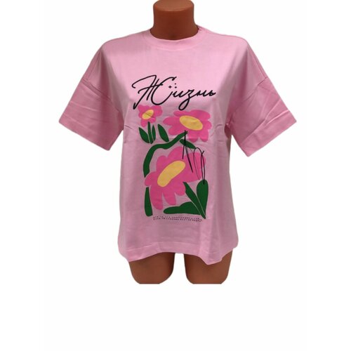 женская футболка с коротким рукавом свiтанак, розовая