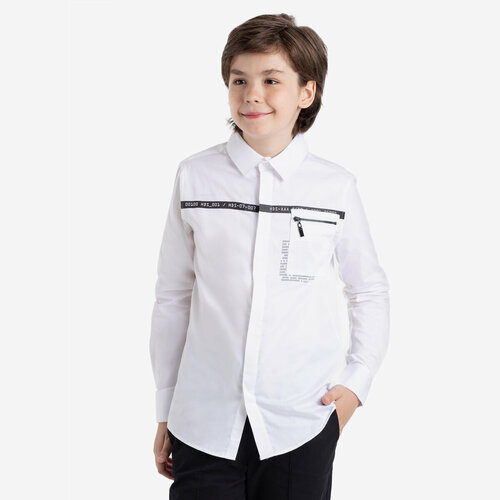 рубашка kapika для мальчика, белая