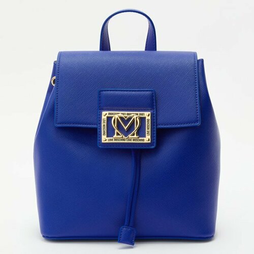 женский кожаные рюкзак love moschino, синий